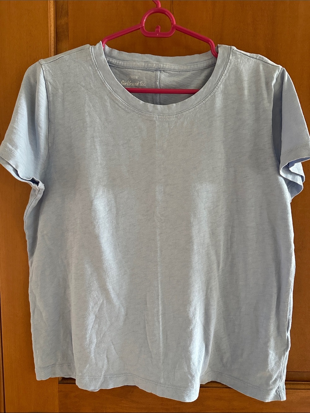 J. Crew Pale Light Blue Girlfriend Short Sleeve Crewneck T-Shirt M